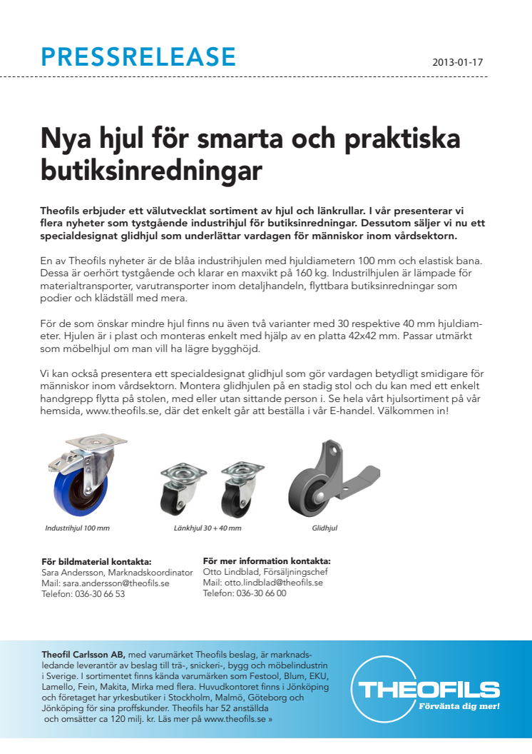 Nya hjul för smarta och praktiska butiksinredningar 