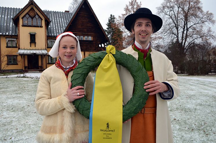 Hanna Eriksson kranskulla och Johan Wellert kransmas i Vasaloppet och Tjejvasan 2016