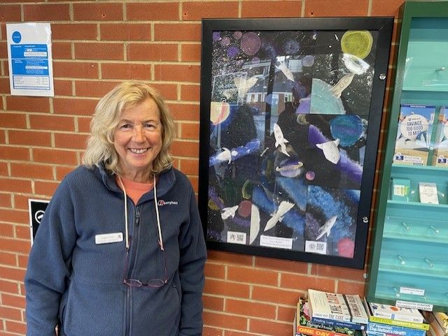 Angie Child has worked with Epsom Down Primary School on this rockets display at Tattenham Corner station.jpg