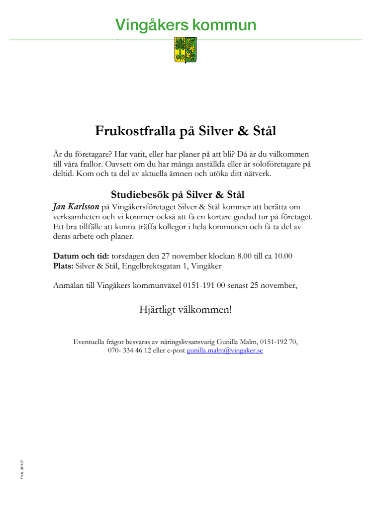 Frukostfralla för företagare