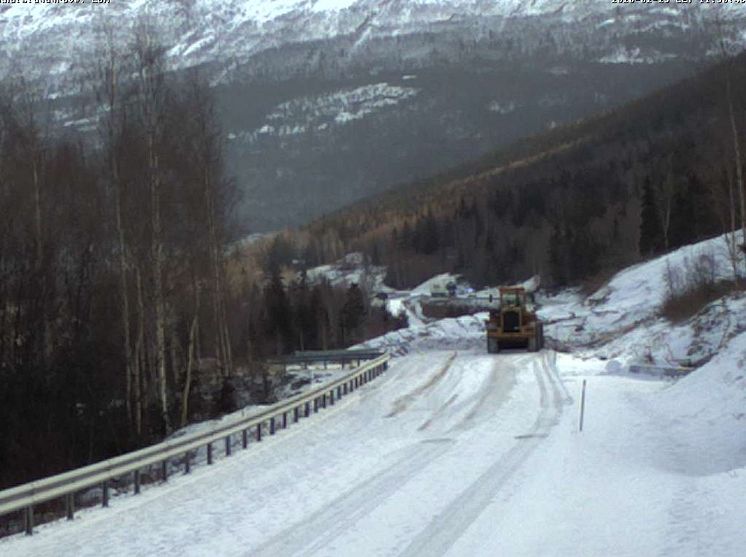 Rasstedet få timer etter at veien ble stengt av radarvarsling.