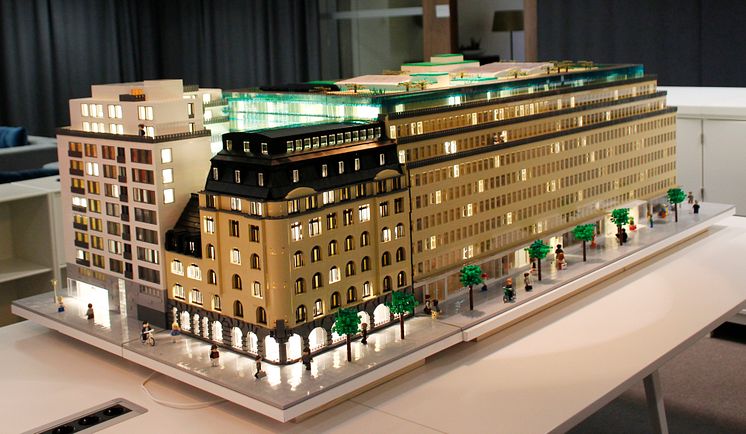 Sveavägen 44 i LEGO, vy från hotellet