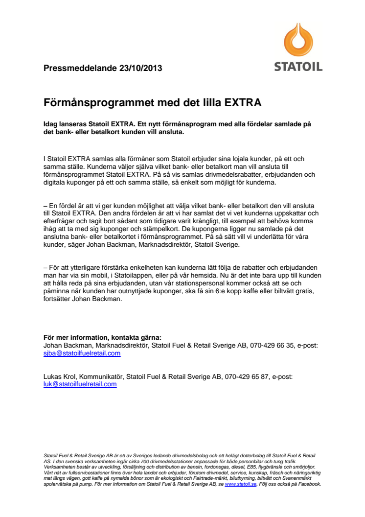 Förmånsprogrammet med det lilla EXTRA