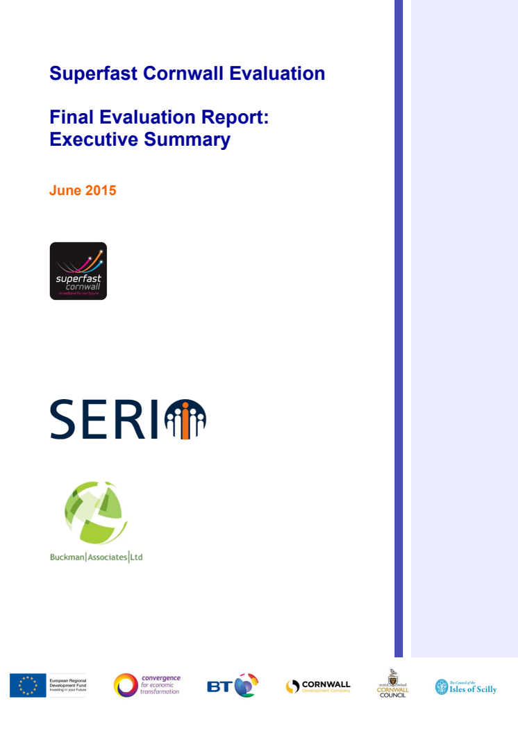 Superfast Cornwall Evaluation - Executive Summary