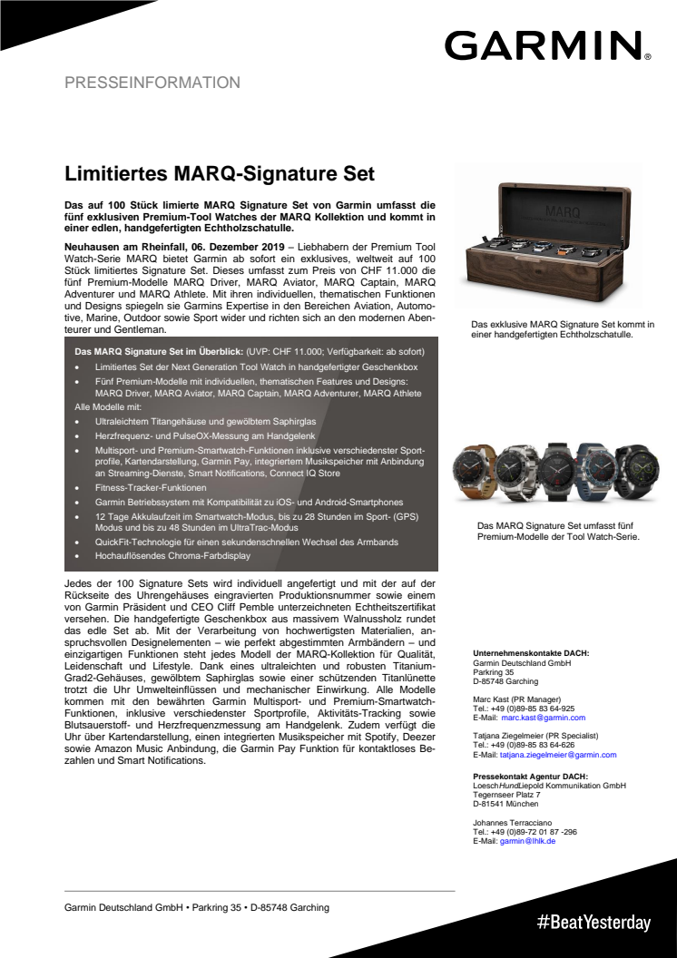 Limitiertes MARQ-Signature Set