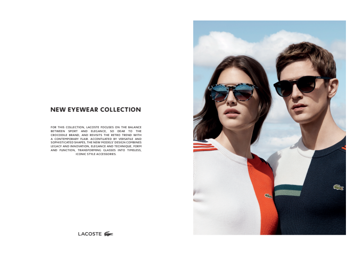New eyewear collection from Lacoste