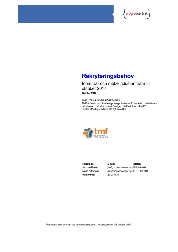 TMF Rekryteringsrapport hösten 2012