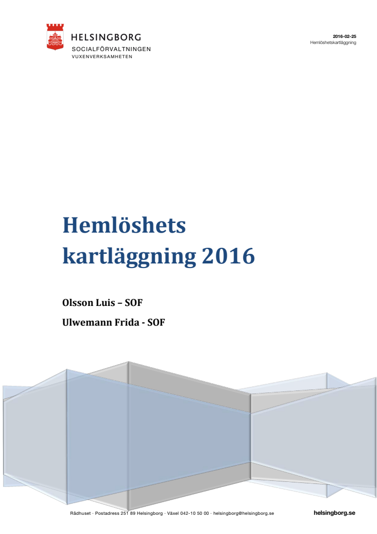 Hemlöshetskartläggning 2016