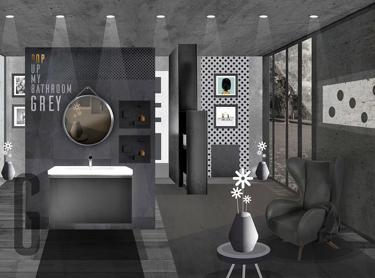 A modern bathroom with a long-life design: grey is a colour too! 