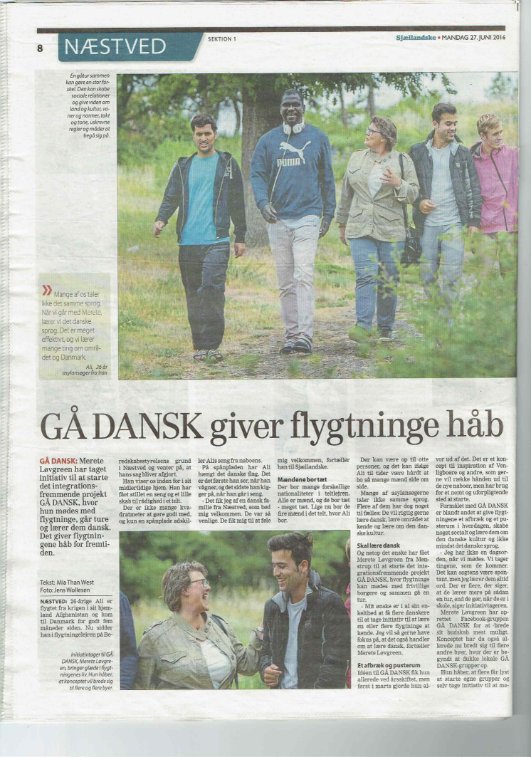 GÅ DANSK giver flygtninge håb