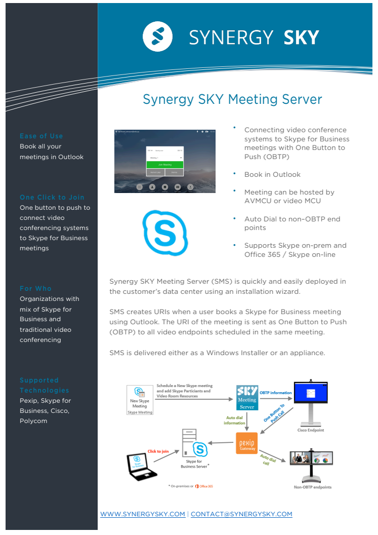 Product sheet SMS