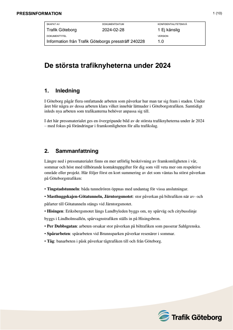 De största trafiknyheterna under 2024