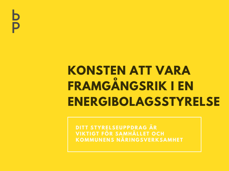 Ny utbildning om konsten att framgångsrikt leda styrelsearbete i ett kommunalägt energibolag