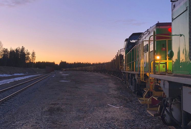 Green Cargo and Vallviksbruk at Malugnsfors terminal