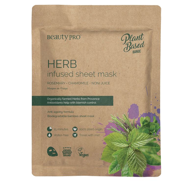BeautyPro HERB Infused sheet mask