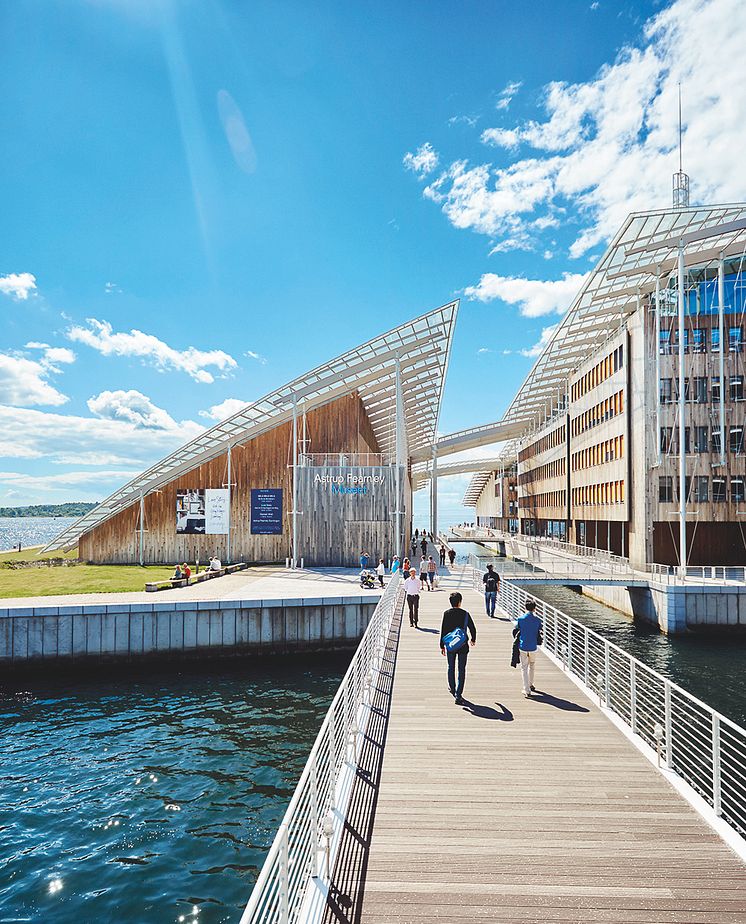 Astrup Fearnley Museum view from bridge