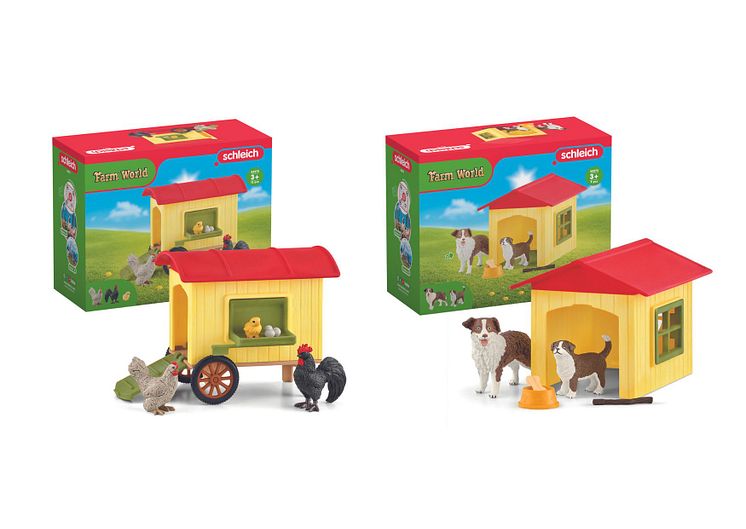 2-in-1-Set Mobile Chicken Coop and Friendly Dog House