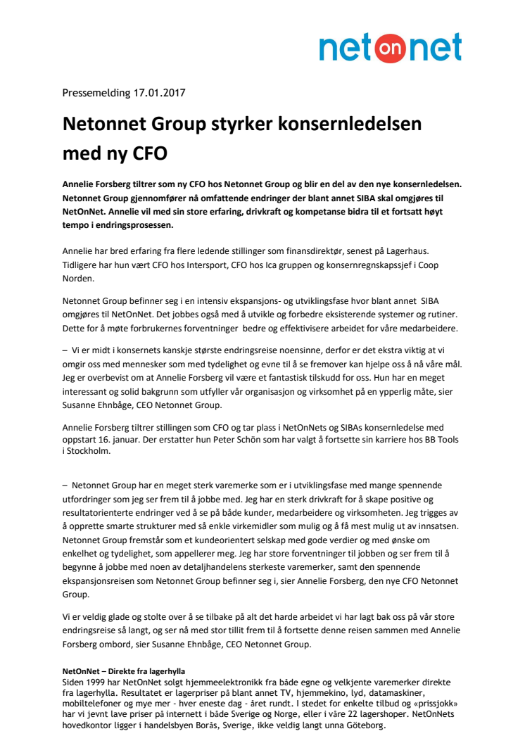 Netonnet Group styrker konsernledelsen med ny CFO