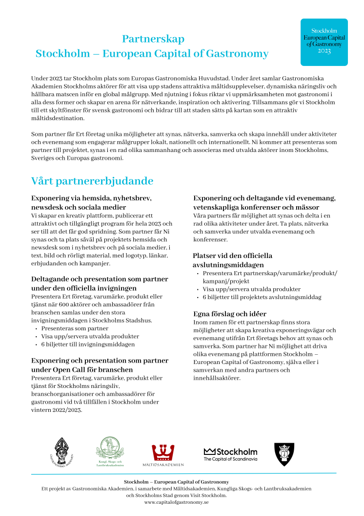 Erbjudande Partnerskap