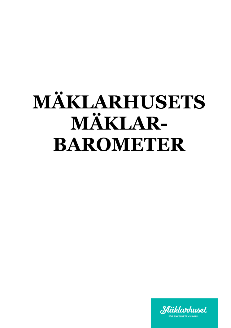 Mäklarhusets Mäklarbarometer