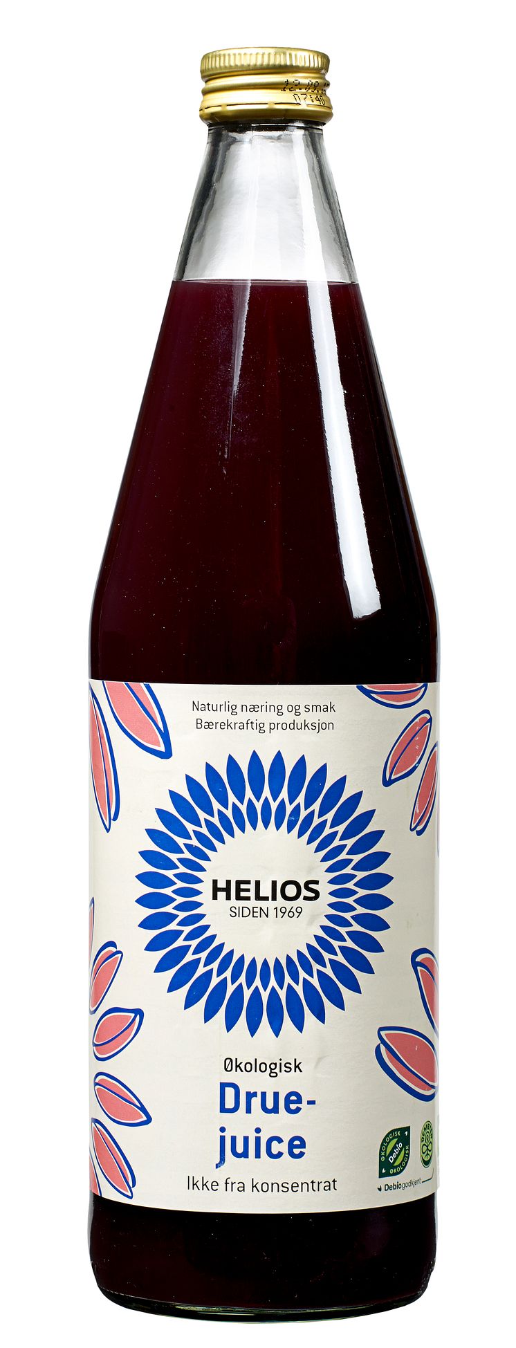 Helios druejuice rød stor demeter 0,75 l