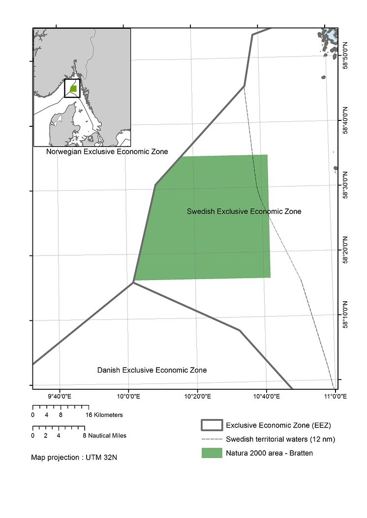 Karta över Brattens geografiska läge