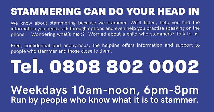 Stamma Helpline information