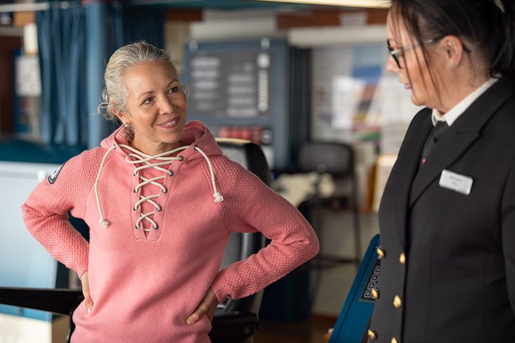 Hedda Felin og Maryann Bendiksen på MS Trollfjord