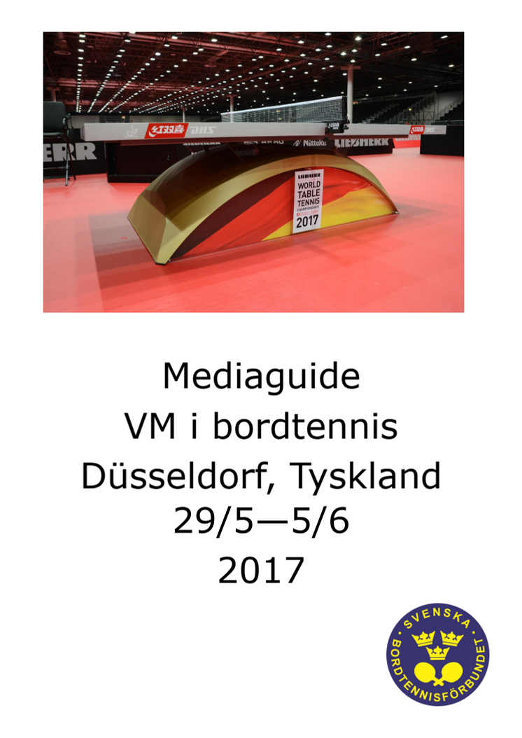 Mediaguide VM Düsseldorf 2017, Bordtennis