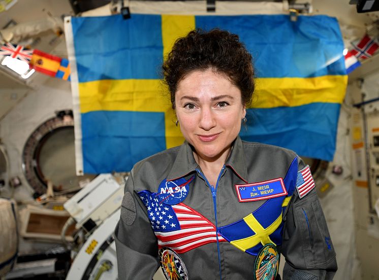Jessica Meir Swedish flag