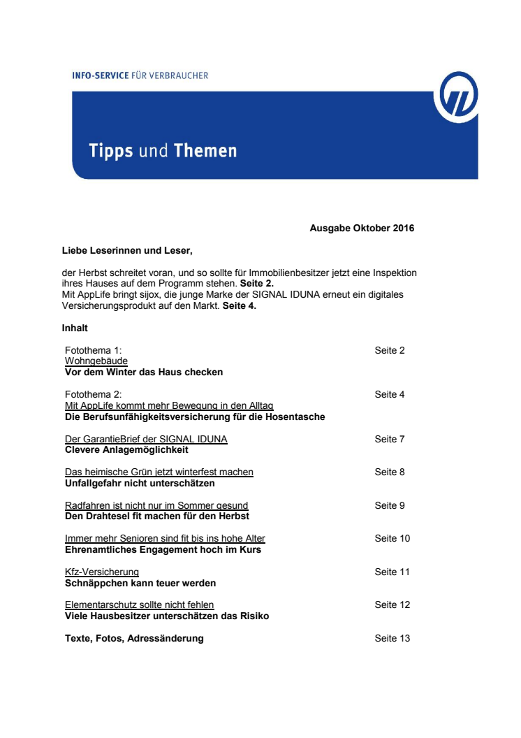 Tipps und Themen 10-2016