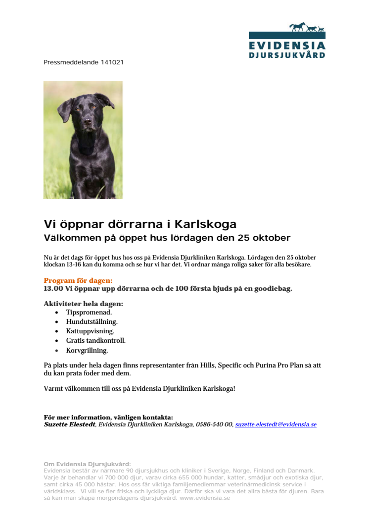 Vi öppnar dörrarna i Karlskoga