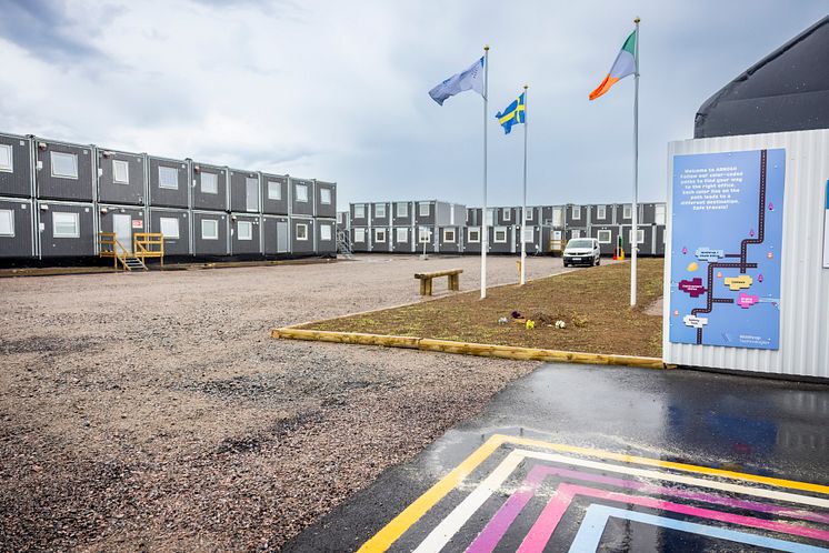Arbetsbodar och uppritat vägnät.jpg