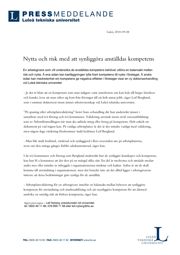 Nytta och risk med att synliggöra anställdas kompetens