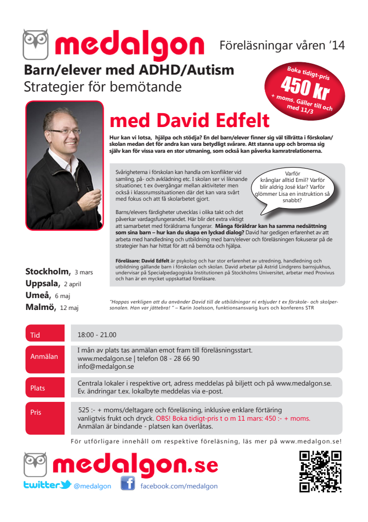 Barn/elever med ADHD/AUTISM - strategier för bemötande med David Edfelt