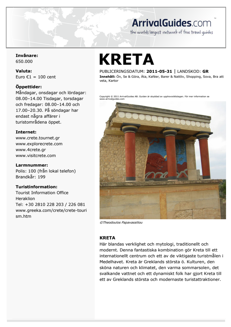 Reseguide Kreta från ArrivalGuides