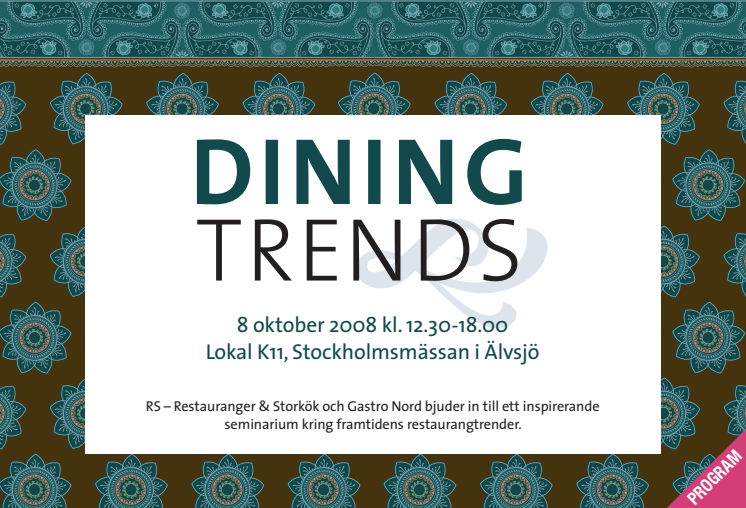 Dining Trends - Vilka måltidstrender gäller för 2009?