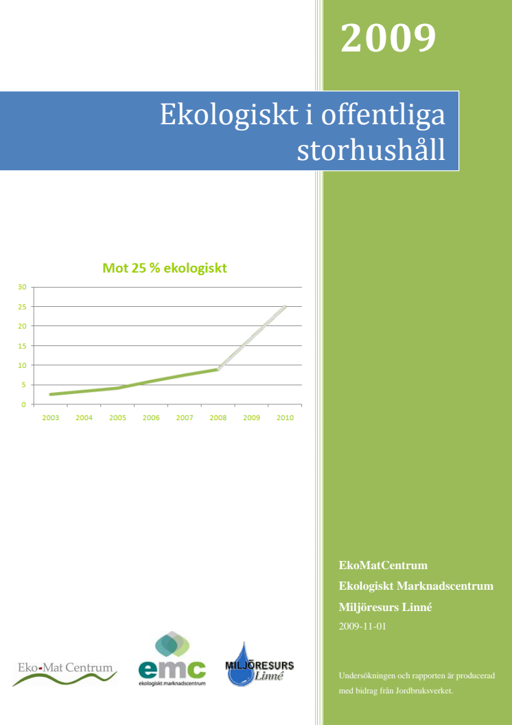 Ekologiskt i offentliga storhushåll - 2009