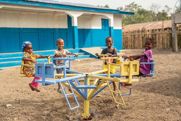 Den nye barnehagen i Kareneh i Sierra Leone