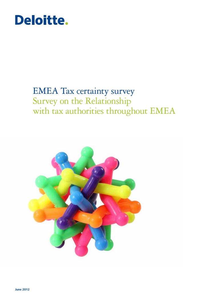 Deloitten selvitys: EMEA Tax certainty survey