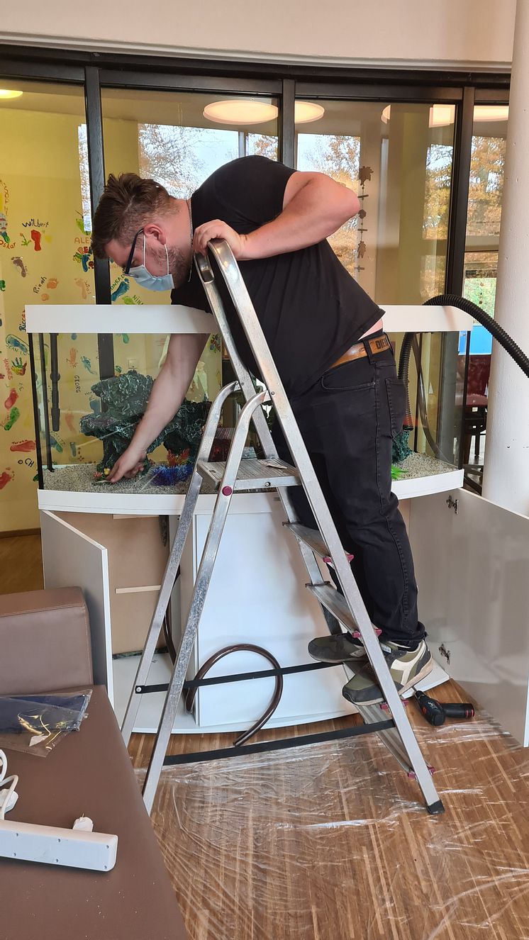 Buntes Aquarium im Kinderhospiz erfreut Kinder, Gäste und das Bärenherz-Team