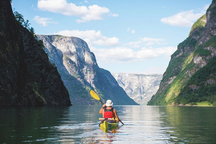 Kajak im Nærøyfjord