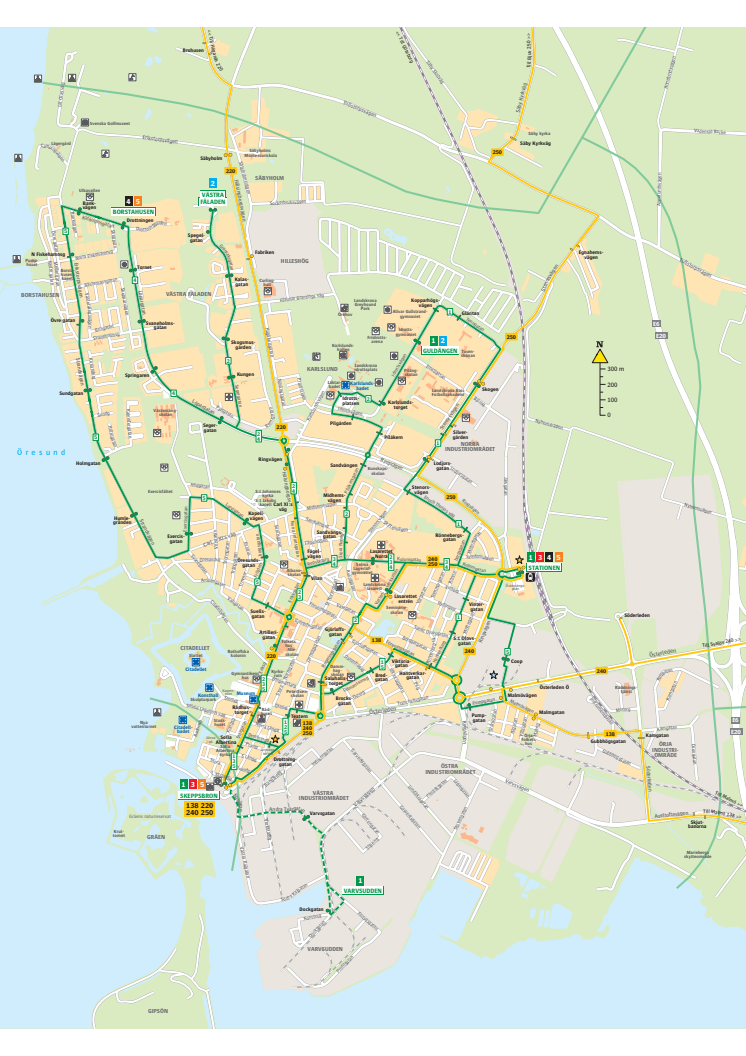Linjenät för Landskronas stadsbussar