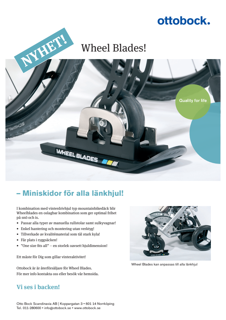 Uppfinnaren till miniskidorna Wheelblades finns i Otto Bocks monter under mässan 