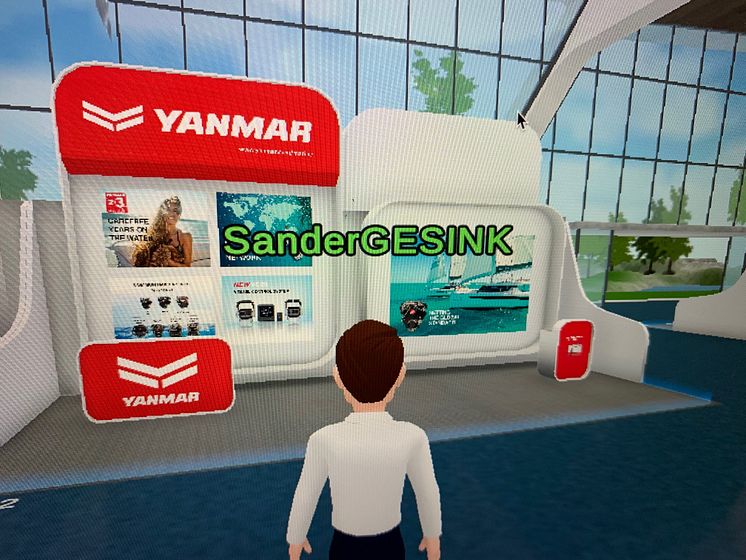 Hi-res image - YANMAR - The virtual YANMAR sailboat stand as it will appear to visitors at Virtual Nautic