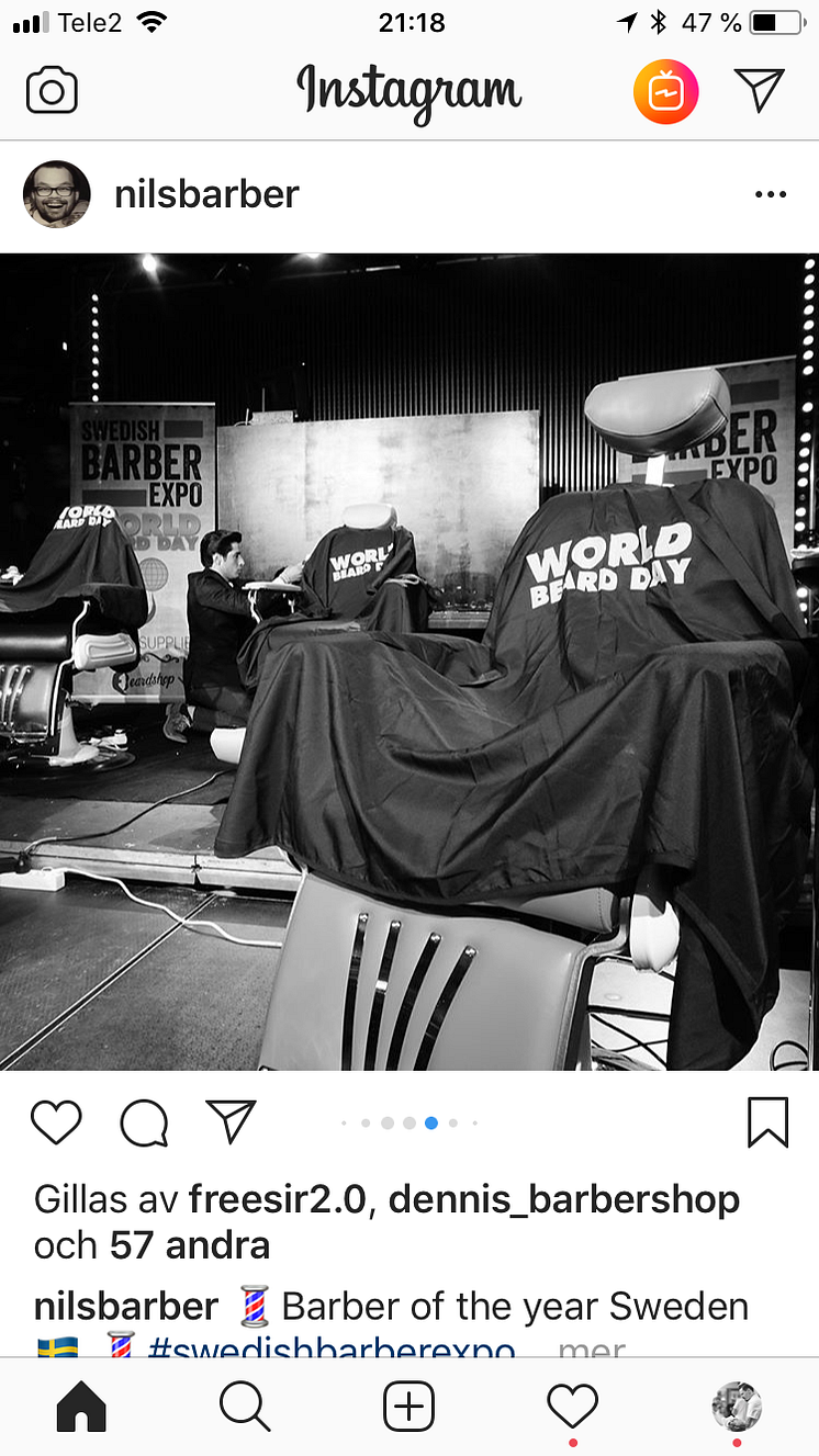 Swedish Barber Expo och World Beard Day i sociala medier