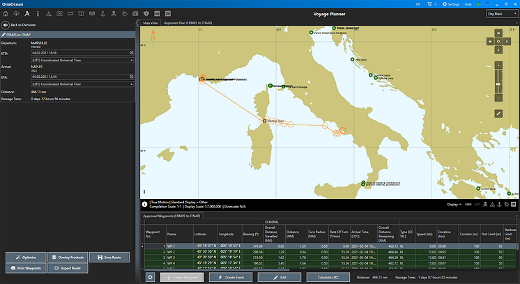 Optimised Route Map