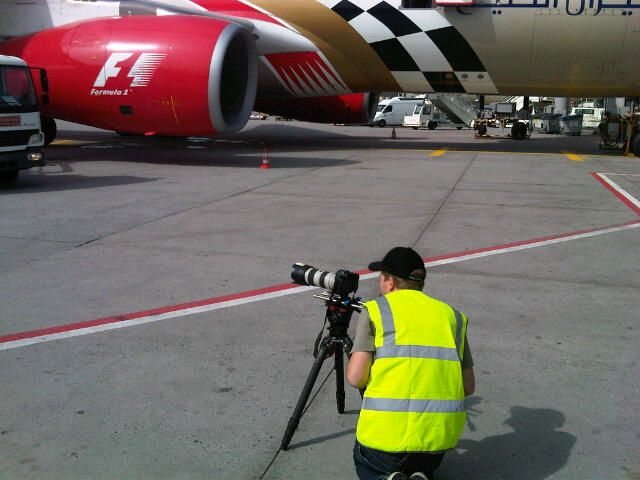 Sizing up a shot at Frankfurt Airport #Cavotecfilm