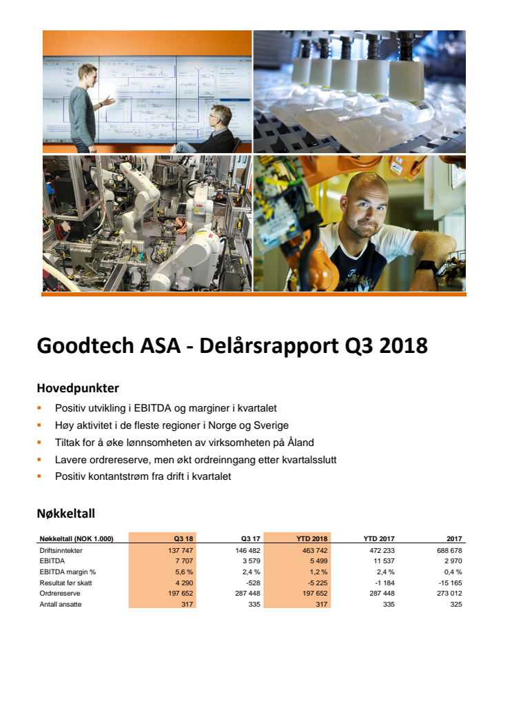 Kvartalsrapport Q3 2018