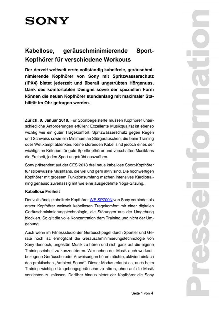 Kabellose, geräuschminimierende Sport-Kopfhörer für verschiedene Workouts 